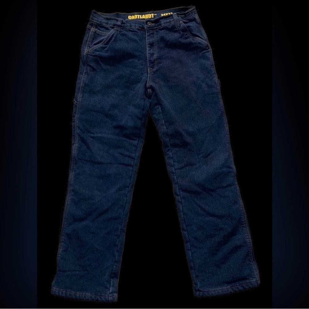Dark blue jeans